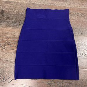 BCBGMaxAzria Blue High Waisted Pull-On Bodycon Pencil Mini Skirt Stretch Size XS